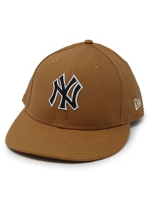 New Era New York Yankees Tan NY Yankees Tan Tonal Logo Custom Canvas LP9FIFTY Mens Snapback Hat