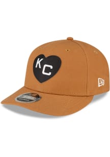 New Era Kansas City Monarchs Tan KC Monarchs Tan Tonal Logo Canvas LP9FIFTY Mens Snapback Hat