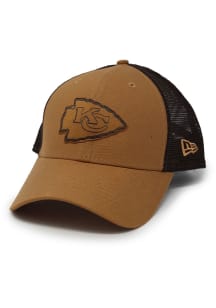 New Era Kansas City Chiefs KC Chiefs Tonal Canvas Trucker 9FORTY Adjustable Hat - Tan