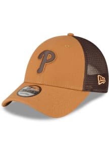 New Era Philadelphia Phillies Philadelphia Phillies Tonal Canvas Trucker 9FORTY Adjustable Hat -..