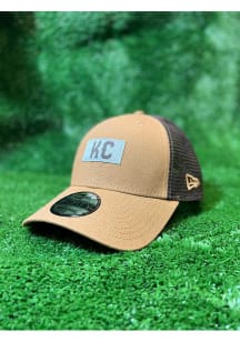 New Era Kansas City Kansas City Tonal Canvas Trucker 9FORTY Adjustable Hat - Tan