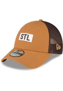 New Era St Louis St. Louis Tonal Canvas Trucker 9FORTY Adjustable Hat - Tan