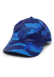 New Era Kansas Jayhawks Kansas Jayhawks Tonal Blue Camo Casual Classic Adjustable Hat - Blue