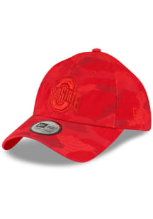 New Era Ohio State Buckeyes Ohio State Buckeyes Tonal Red Camo Casual Classic Adjustable Hat - R..