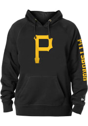 New Era Pittsburgh Pirates Mens Black Patch Up Long Sleeve Hoodie