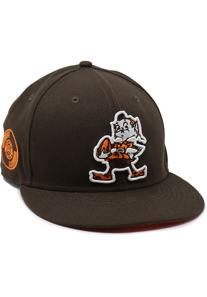 New Era Cleveland Browns Mens Brown Cleveland Browns City Landmark UV 59FIFTY Fitted Hat