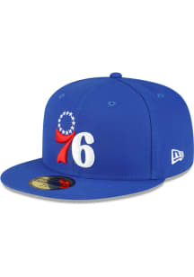 New Era Philadelphia 76ers Mens Blue Philadelphia 76ers Blue City Landmark UV 59FIFTY Fitted Hat