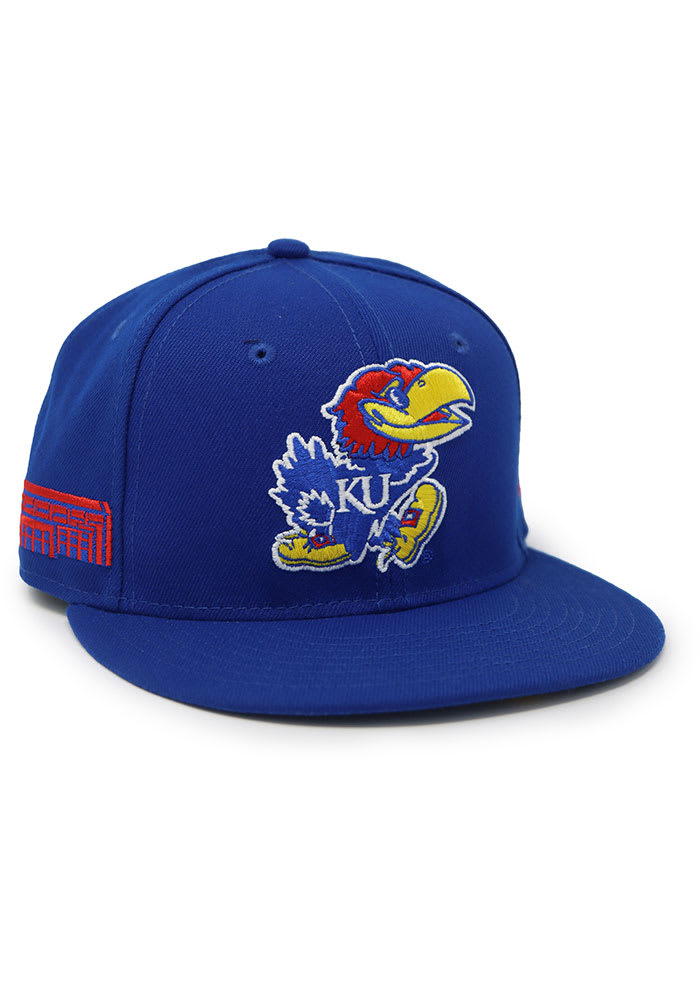 Kansas Jayhawks Kansas Jayhwaks Landmark UV 59FIFTY Blue New Era Fitted Hat