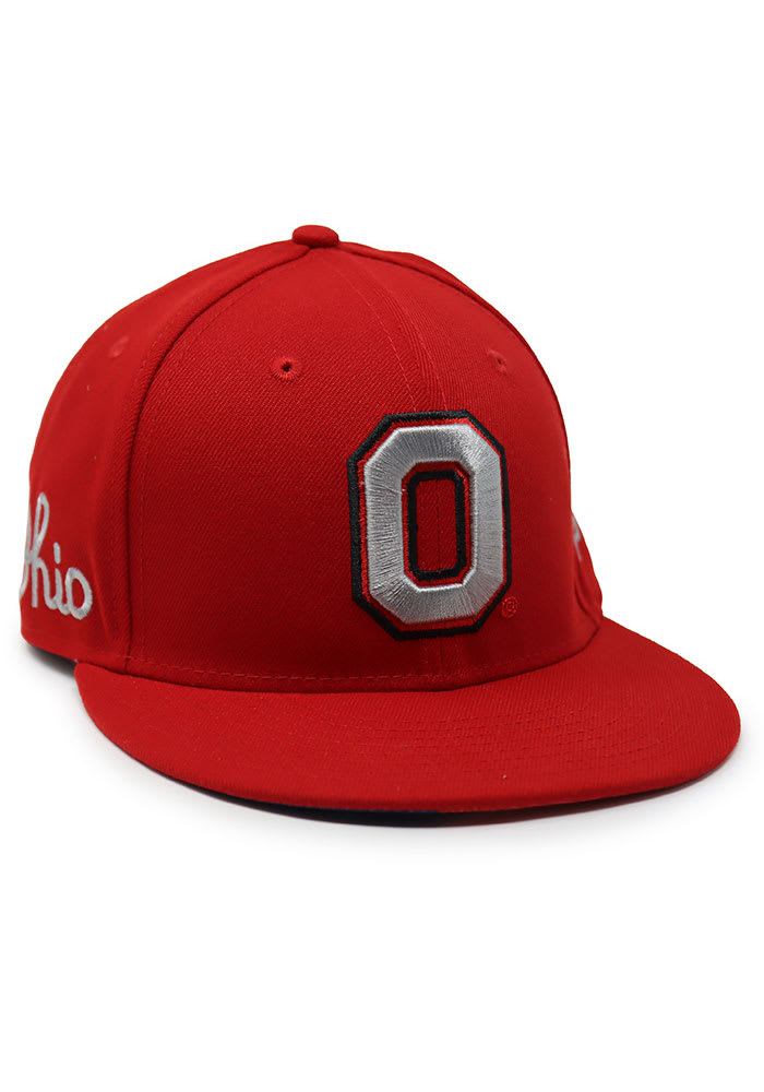 New Era Ohio State Buckeyes Mens Red Ohio State Buckeyes Landmark UV 59FIFTY Fitted Hat