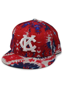 New Era Kansas City Monarchs Mens Red KC Monarchs 3-Tone Tie Dye 59FIFTY Fitted Hat