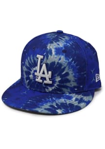New Era Los Angeles Dodgers Mens Blue LA Dodgers 3-Tone Tie Dye 59FIFTY Fitted Hat