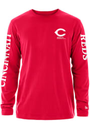 New Era Cincinnati Reds Red ENERGY BRUSHED COTTON Long Sleeve T Shirt