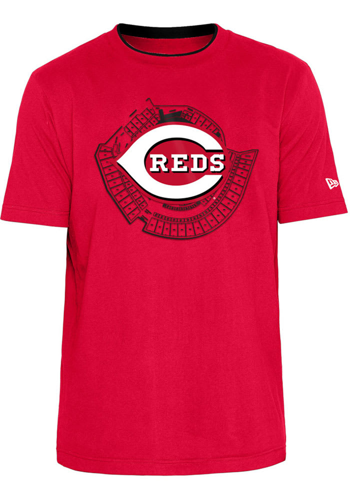 New Era Cincinnati Reds Red STADIUM BRUSHED COTTON Short Sleeve T Shirt