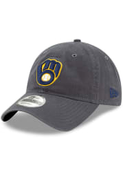 New Era Milwaukee Brewers Core Classic 9TWENTY Adjustable Hat - Grey