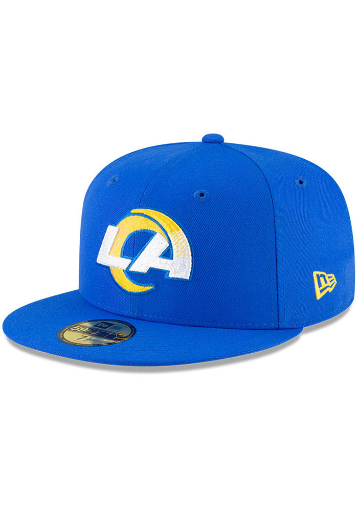 New Era Los Angeles Rams Mens Blue Basic 59FIFTY Fitted Hat