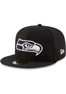 New Era Seattle Seahawks Mens Black Basic 59FIFTY Fitted Hat