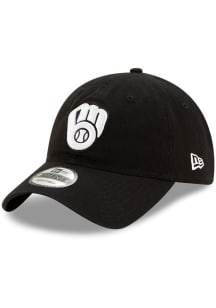 New Era Milwaukee Brewers Core Classic 9TWENTY Adjustable Hat - Black