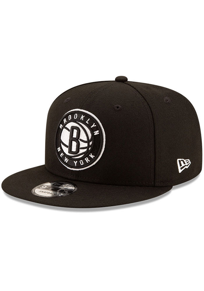 New Era Brooklyn Nets Black Basic 9FIFTY Mens Snapback Hat