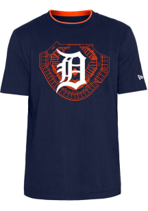 New Era Detroit Tigers Navy Blue STADIUM BRUSHED COTTON Short Sleeve T Shirt