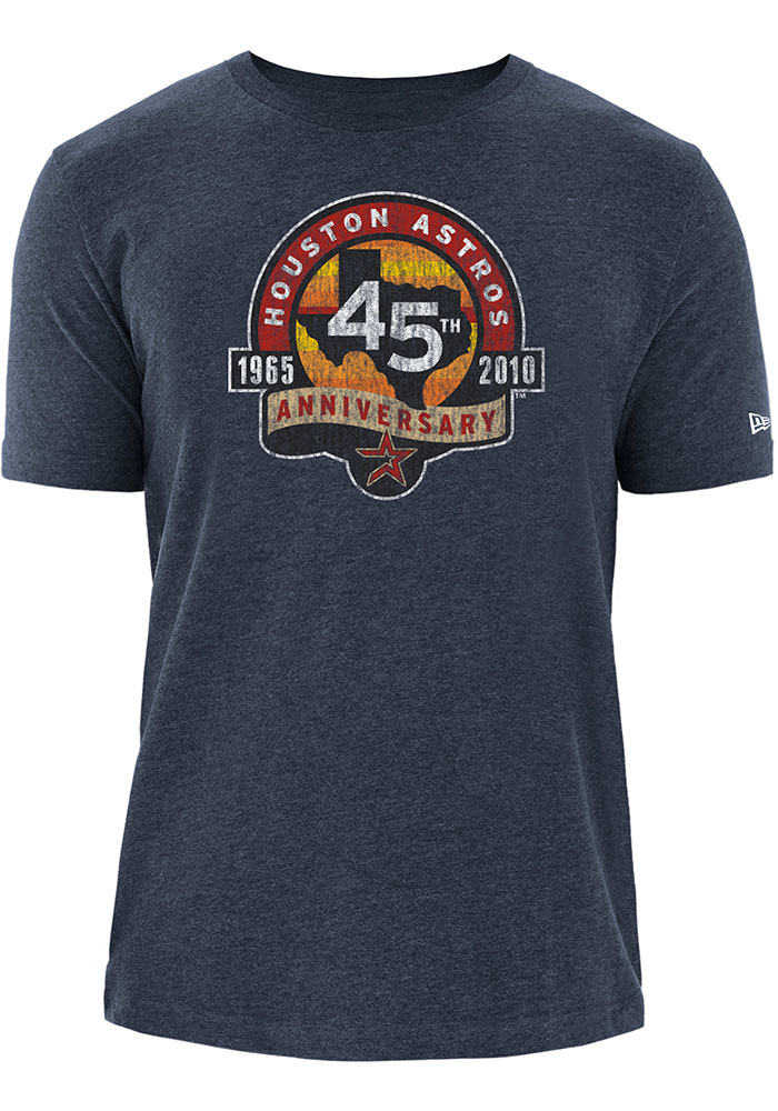 Men's Houston Astros Homage Navy Astrodome Tri-Blend T-Shirt