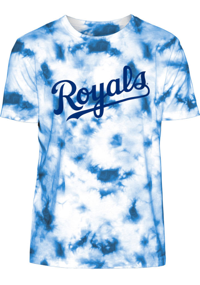 New Era Kansas City Royals Blue TEAM COLOR TIE DYE Short Sleeve Fashion T Shirt