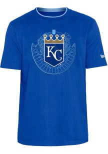 New Era Kansas City Royals Blue STADIUM BRUSHED COTTON Short Sleeve T Shirt