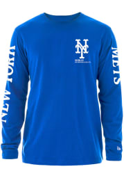 New Era New York Mets Blue ENERGY BRUSHED COTTON Long Sleeve T Shirt