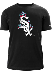 New Era Chicago White Sox Black TEAM FIRE Short Sleeve T Shirt