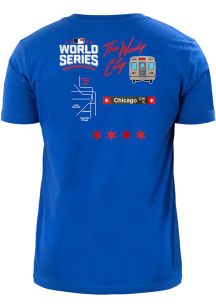 New Era Chicago Cubs Blue Transit Short Sleeve T Shirt