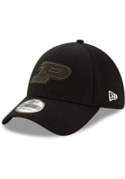 New Era Purdue Boilermakers Mens Black Purdue Boilmakers Black 2Tone mold 39THIRTY Flex Hat