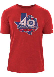 New Era Texas Rangers Red BI-BLEND Short Sleeve T Shirt