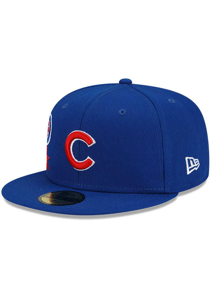 New Era Chicago Cubs Mens Blue City Cluster 59FIFTY Fitted Hat