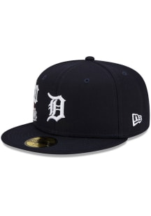 New Era Detroit Tigers Mens Navy Blue City Cluster 59FIFTY Fitted Hat