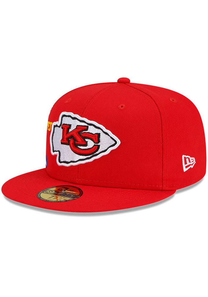 New Era Kansas City Chiefs Mens Red City Cluster 59FIFTY Fitted Hat