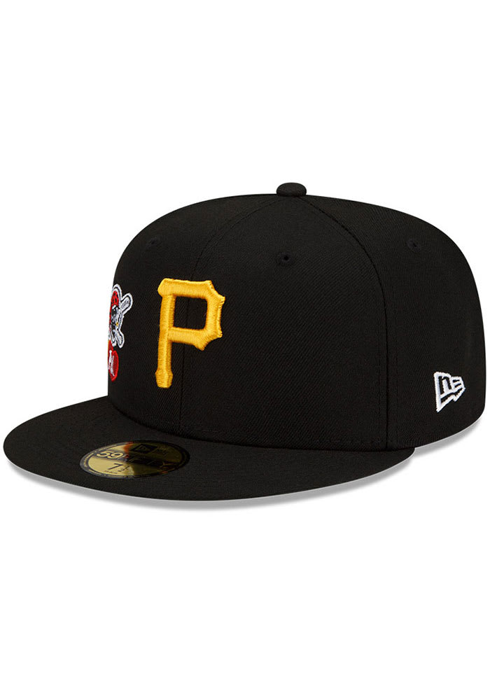 New Era Pittsburgh Pirates Mens Black City Cluster 59FIFTY Fitted Hat