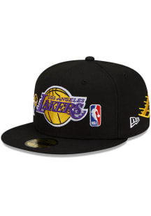 New Era Los Angeles Lakers Mens Black Count The Rings 59FIFTY Fitted Hat