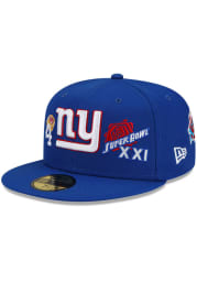 New Era New York Giants Mens Blue Count The Rings 59FIFTY Fitted Hat