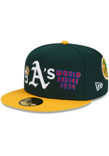 New Era Oakland Athletics Mens Green Count The Rings 59FIFTY Fitted Hat
