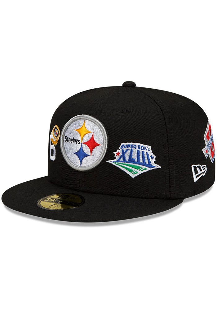 New Era Pittsburgh Steelers Mens Black Count The Rings 59FIFTY Fitted Hat