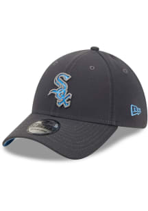 New Era Chicago White Sox Mens Charcoal 2022 Fathers Day 39THIRTY Flex Hat