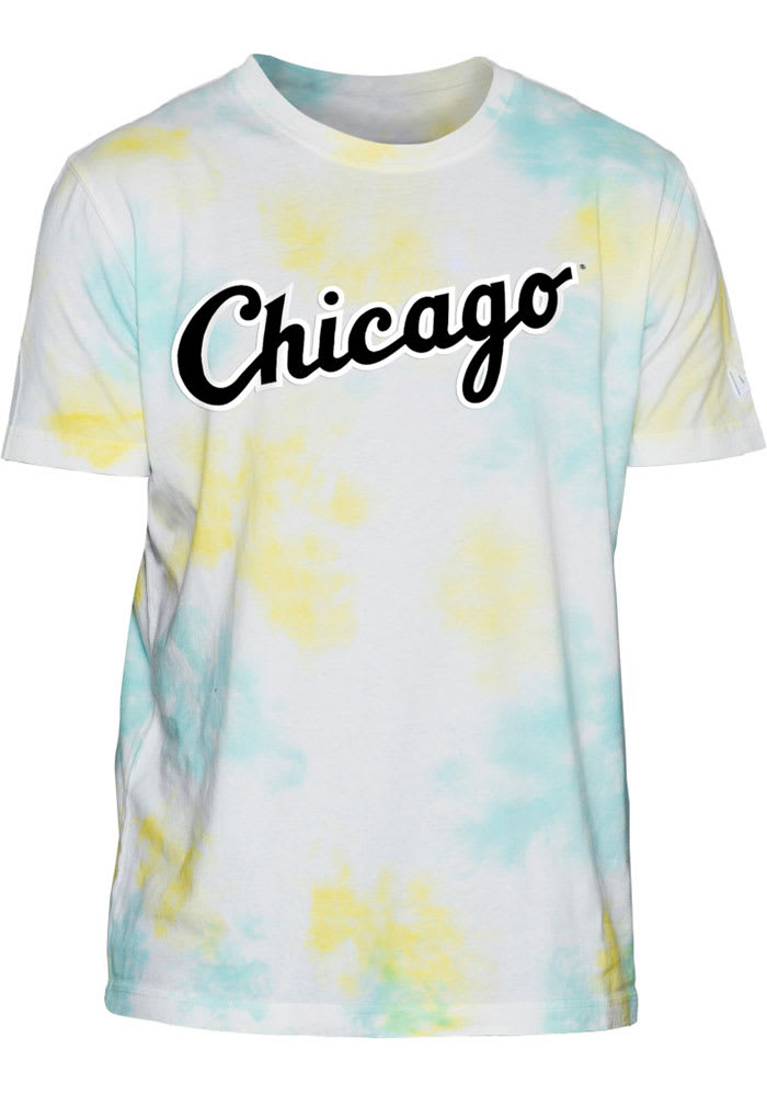 New Era Chicago White Sox ICE DYE TEE Short Sleeve Fashion T Shirt
