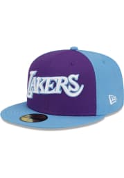 New Era Los Angeles Lakers Mens Purple NBA21 CITY OFF 5950 LOSLAK OTC Fitted Hat