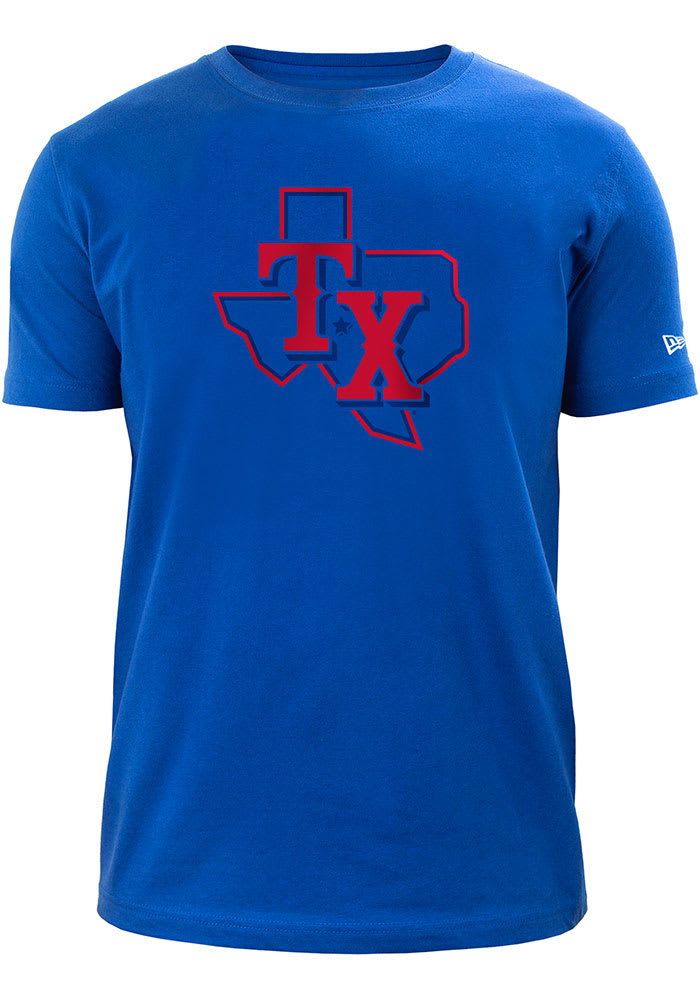 New Era Texas Rangers Blue 2022 BP Short Sleeve T Shirt