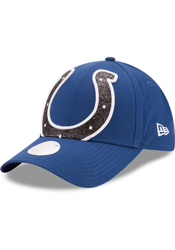 New Era Indianapolis Colts Blue Glitter Glam 3 9FORTY Womens Adjustable Hat