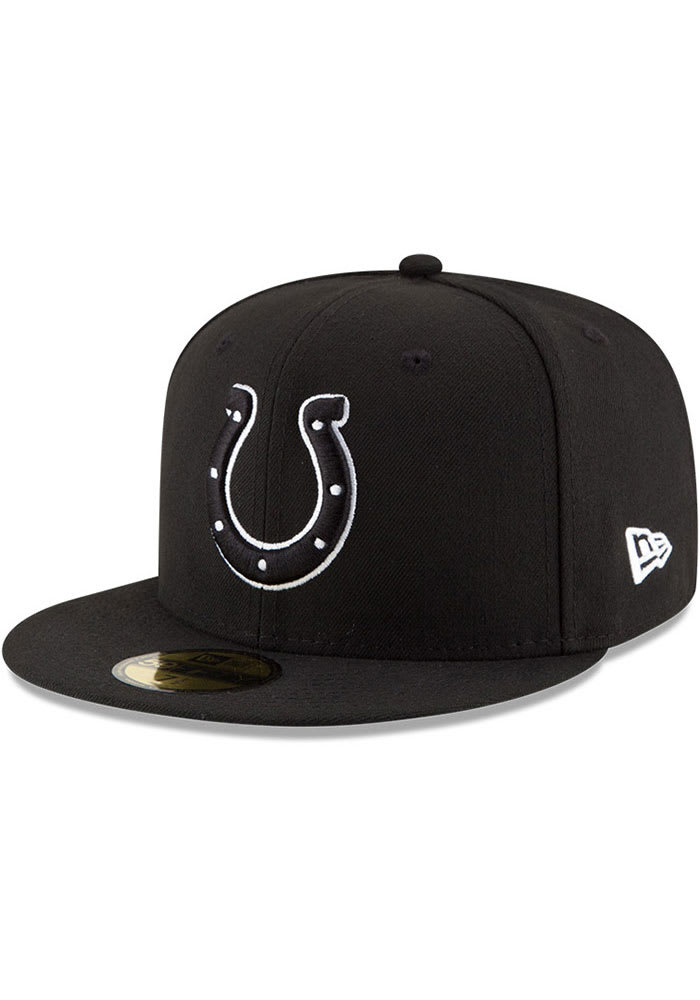New Era Indianapolis Colts Mens Black Basic 59FIFTY Fitted Hat