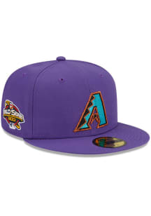 New Era Arizona Diamondbacks Mens Purple Patch Up 59FIFTY Fitted Hat