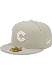 New Era Chicago Cubs Mens Grey 2022 Mothers Day 59FIFTY Fitted Hat
