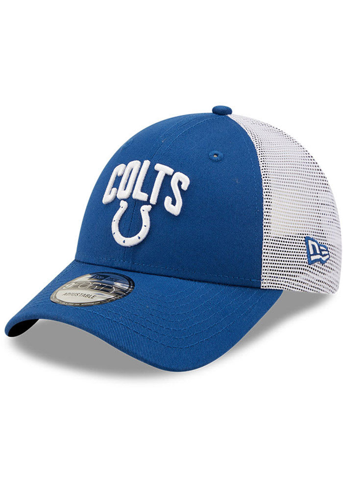 New Era Indianapolis Colts Team Title 9FORTY Adjustable Hat - Blue