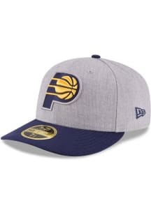 New Era Indiana Pacers Mens Grey Heathered LP59FIFTY Fitted Hat