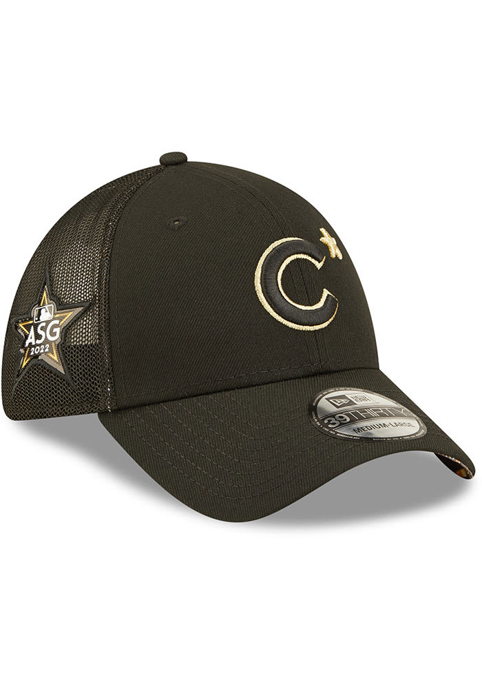 New Era Chicago Cubs Mens Black 2022 All-Star Game 39THIRTY Flex Hat